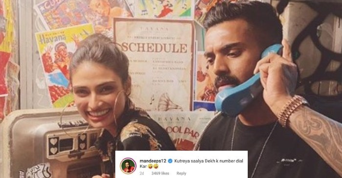 Mandeep Singh replies hilariously on KL Rahul’s Instagram post with Athiya Shetty