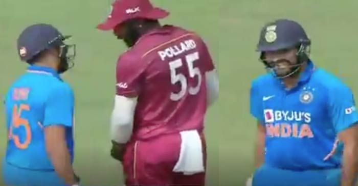 Rohit Sharma caught hilariously using cuss words for Kieron Pollard during first ODI against West Indies