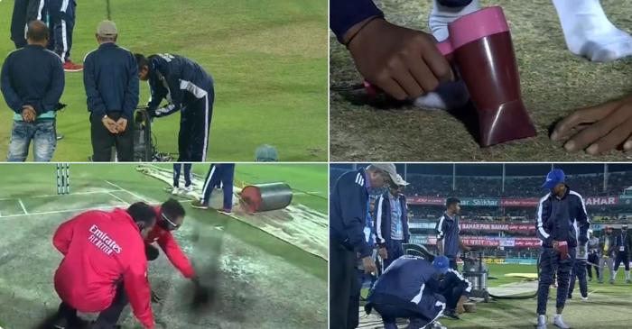 IND vs SL 1st T20I: Twitter goes wild after officials use hair dryer and steam iron to dry the pitch in Guwahati