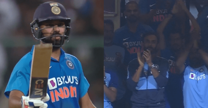 Twitter Reactions: Rohit Sharma slams a ton in series decider against Australia
