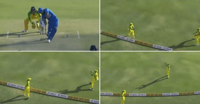 WATCH: Ashton Agar and Mitchell Starc relay-catch help Adam Zampa to dismiss Virat Kohli for the fifth time in ODIs