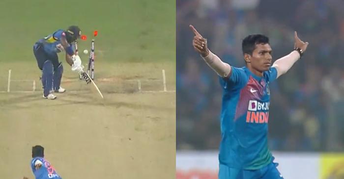 IND vs SL: WATCH – Navdeep Saini bowls a pin-point yorker to dismiss Kusal Perera in Pune T20I