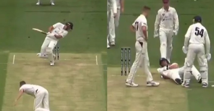 WATCH: Batsman goes down as Billy Stanlake bowls a deadly bouncer in Sheffield Shield