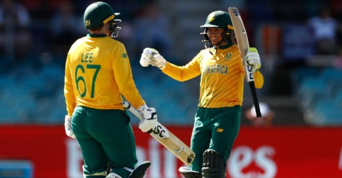 Lizelle Lee’s century guides South Africa to highest team total in Women’s T20 World Cup