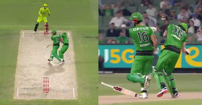 BBL|09: WATCH – Nick Larkin crashes into teammate Marcus Stoinis while completing a run