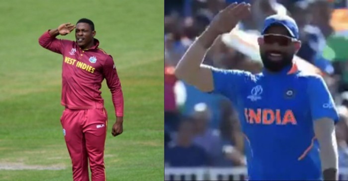 Sheldon Cottrell intends to teach Mohammed Shami his salute celebration with Jimmy Neesham