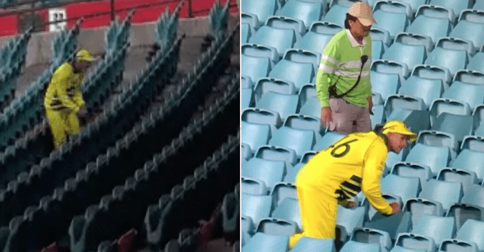 WATCH: Ashton Agar struggles to find the ball in empty stands at SCG