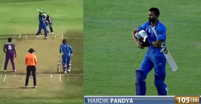 WATCH: Hardik Pandya smashes a 37-ball century in DY Patil T20 Cup