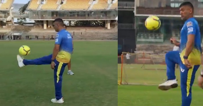 Chennai Super Kings release video of MS Dhoni showboating his football skills