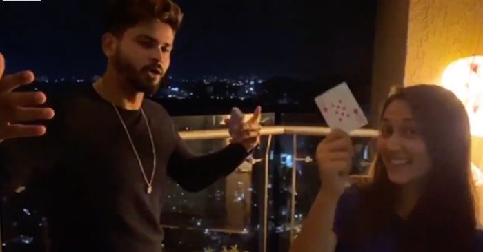 WATCH: ‘In-house magician’ Shreyas Iyer and his sister entertains fans with a card trick