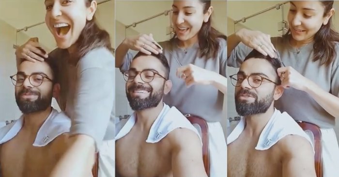 WATCH: Virat Kohli gets a haircut from his wife Anushka Sharma during quarantine