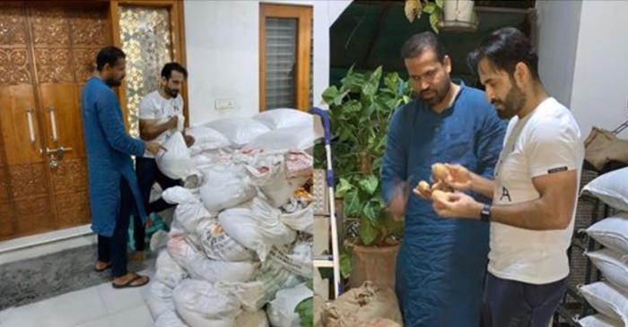 Yusuf and Irfan Pathan distribute 10000 kg rice and 700 kg potato amid COVID-19 pandemic