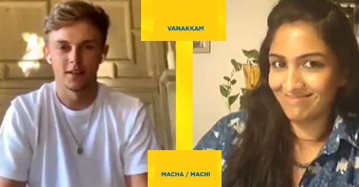 CSK’s new recruit Sam Curran tests his Tamil skills during the chat with Rupha Ramani