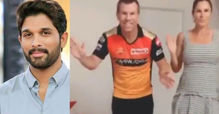 Allu Arjun reacts to David Warner’s dance with wife Candice on “Butta Bomma” song