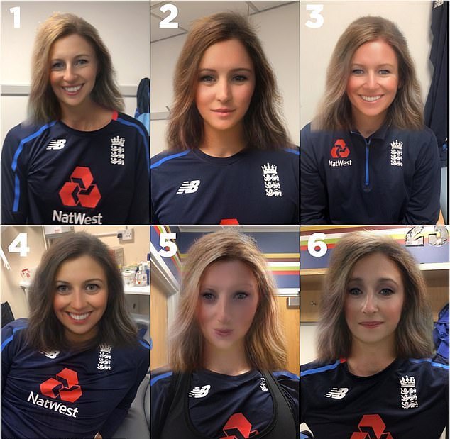 England cricket stars gender swap filter