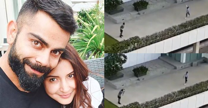 WATCH: Virat Kohli plays cricket with wife Anushka Sharma at their residence in Mumbai