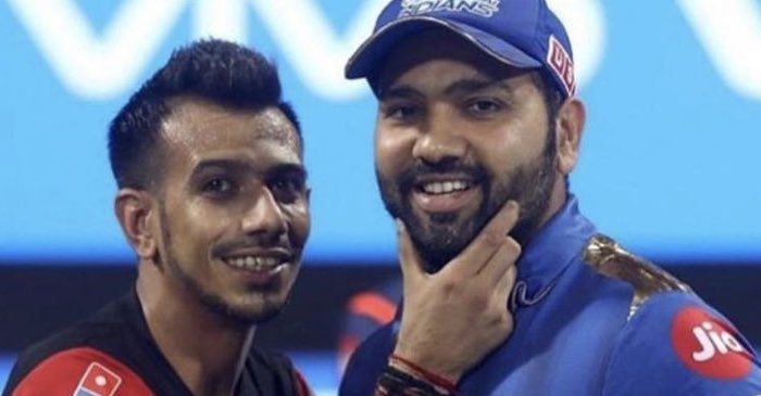 Yuzvendra Chahal comes up with a whacky caption for his picture with Rohit Sharma