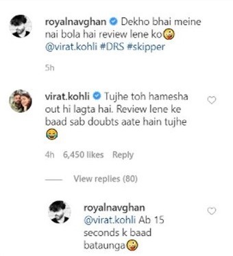Ravindra Jadeja-Virat Kohli Instagram banter