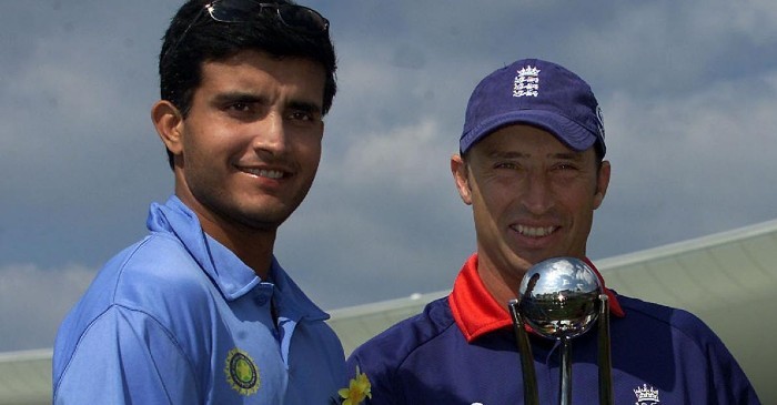 Sourav Ganguly engages in banter with Nasser Hussain over the 2002 Natwest final
