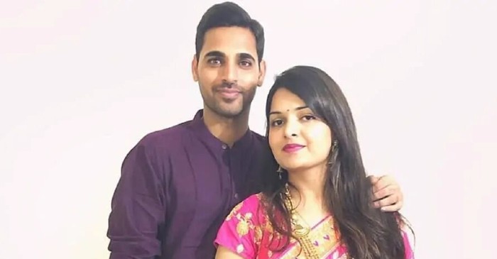 Bhuvneshwar Kumar comes up a witty response when asked to describe his wife Nupur in few words