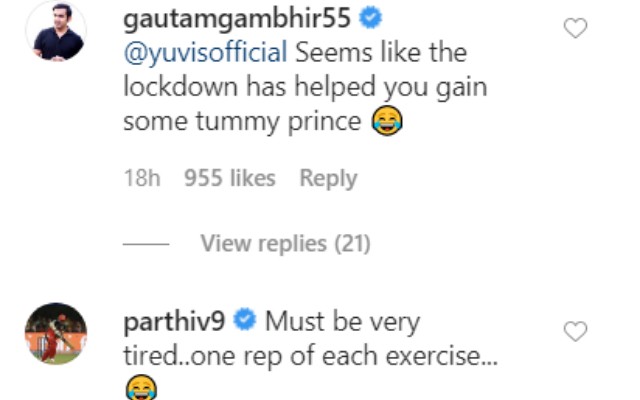 Gautam-Gambhir-and-Parthiv-Patels-reply
