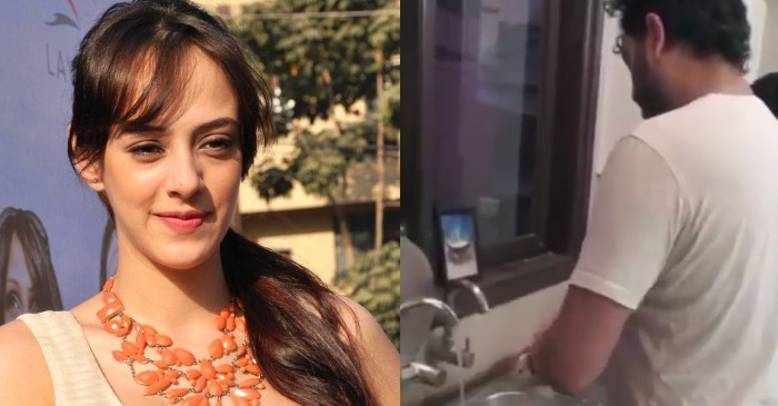 Hazel Keech hilariously trolls Yuvraj Singh after his mother shoots a video of him cleaning utensils