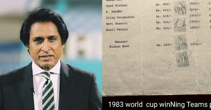 Ramiz Raja shares a pay-slip picture of 1983 world cup-winning Indian side