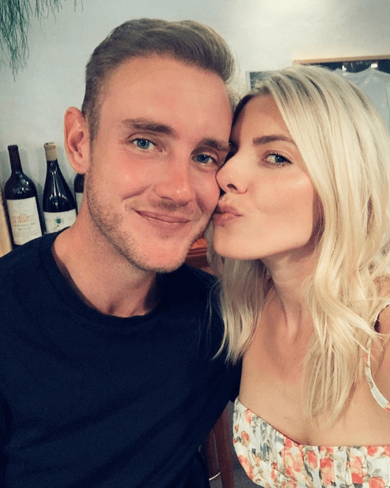 Stuart Broad with his girlfriend Mollie King