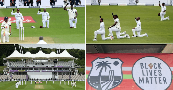 Cricket resumes with England and West Indies players ‘one knee down’ and ‘fist clenched’ gesture – WATCH