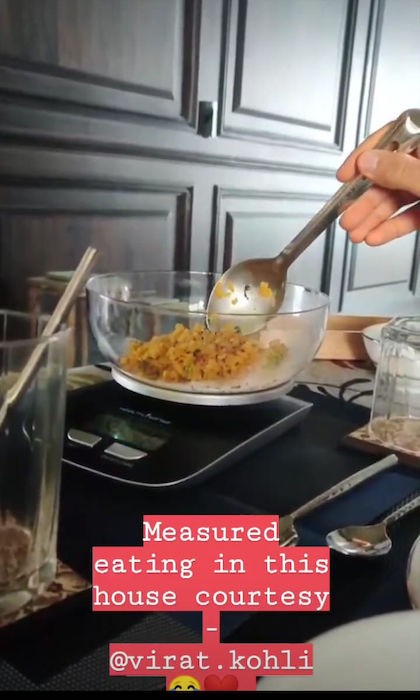 measured eating Virat Kohli