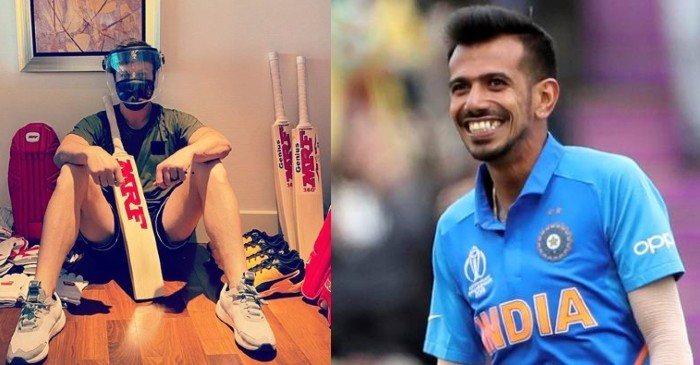 IPL 2020: Yuzvendra Chahal reacts hilariously after looking at AB de Villiers’ bat