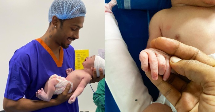 Mumbai Indians shares the first picture of Hardik Pandya’s newborn baby