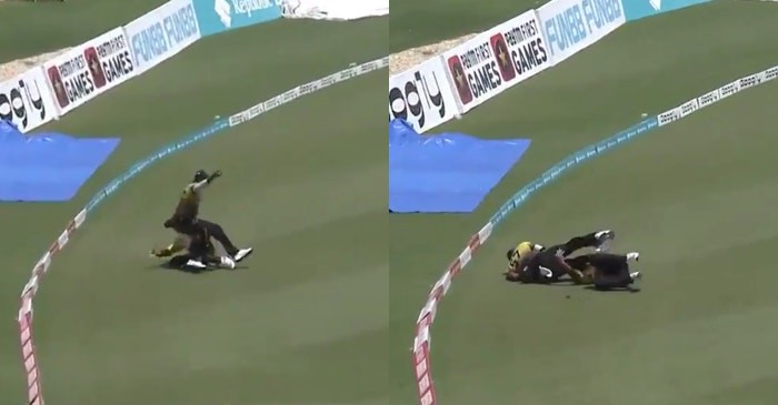 CPL 2020: WATCH – Rovman Powell collides with V Permaul at the boundary, but takes a classic catch