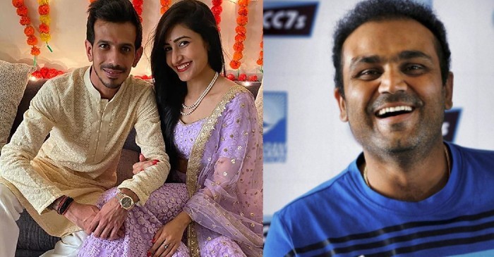 Virender Sehwag wishes Yuzvendra Chahal on his engagement with Dhanashree Verma in style