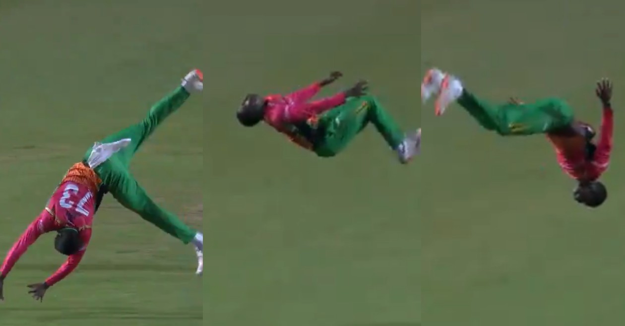 CPL 2020: WATCH – Kevin Sinclair does a ‘somersault’ after removing Mitchell Santner