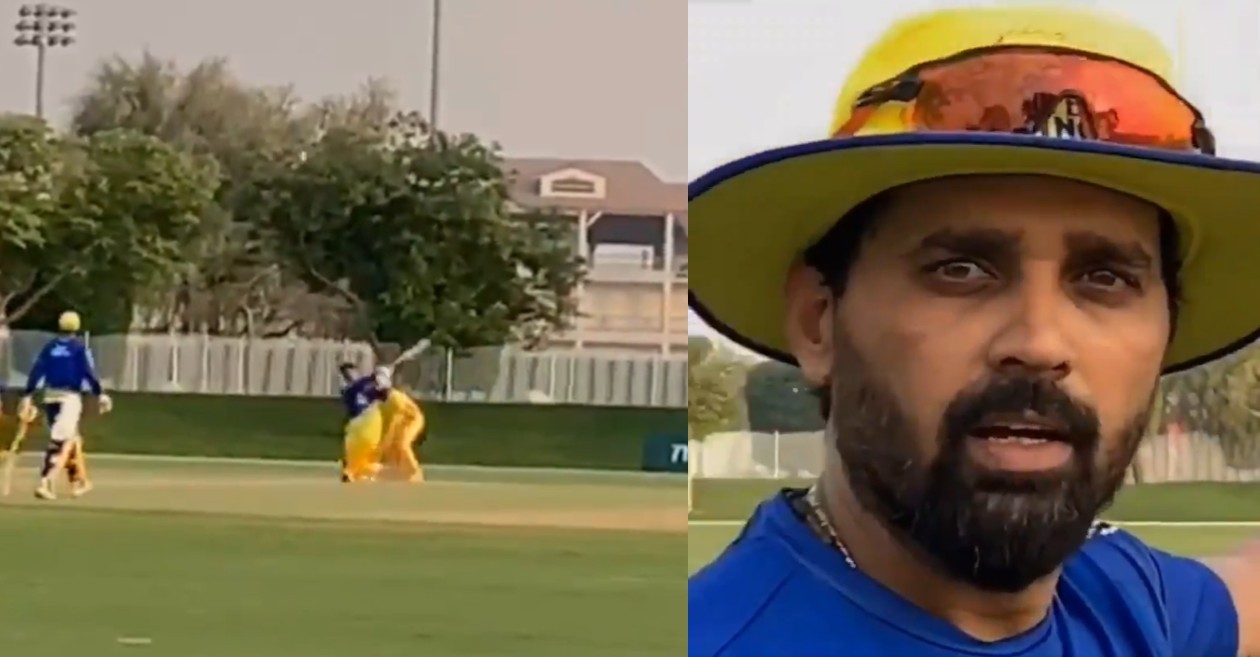 IPL 2020: MS Dhoni’s monstrous hit clears the ground during CSK’s training session – WATCH