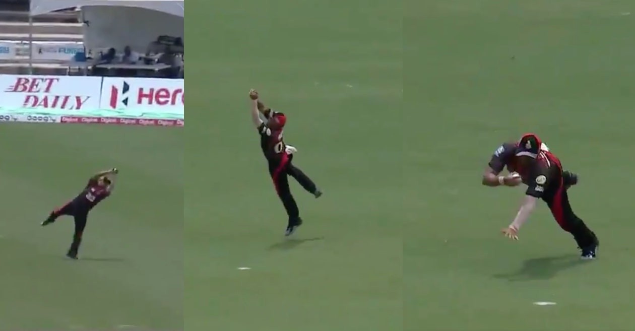 WATCH: Pravin Tambe’s brilliance in the field against St Kitts and Nevis Patriots
