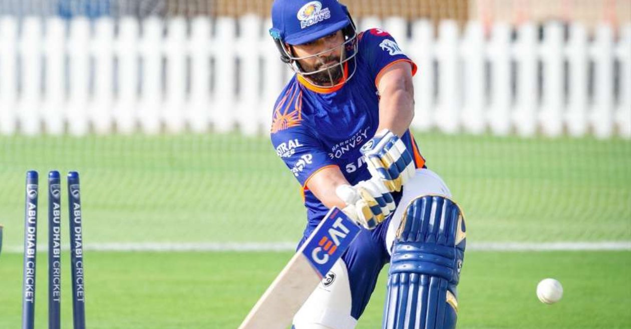 IPL 2020: WATCH – Rohit Sharma’s huge six in net session lands on the rooftop of a moving bus