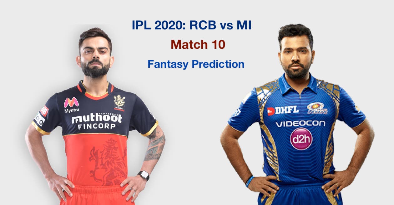 IPL 2020, Match 10: Royal Challengers Bangalore vs Mumbai Indians – Fantasy Cricket Tips, Playing XI & Pitch Report