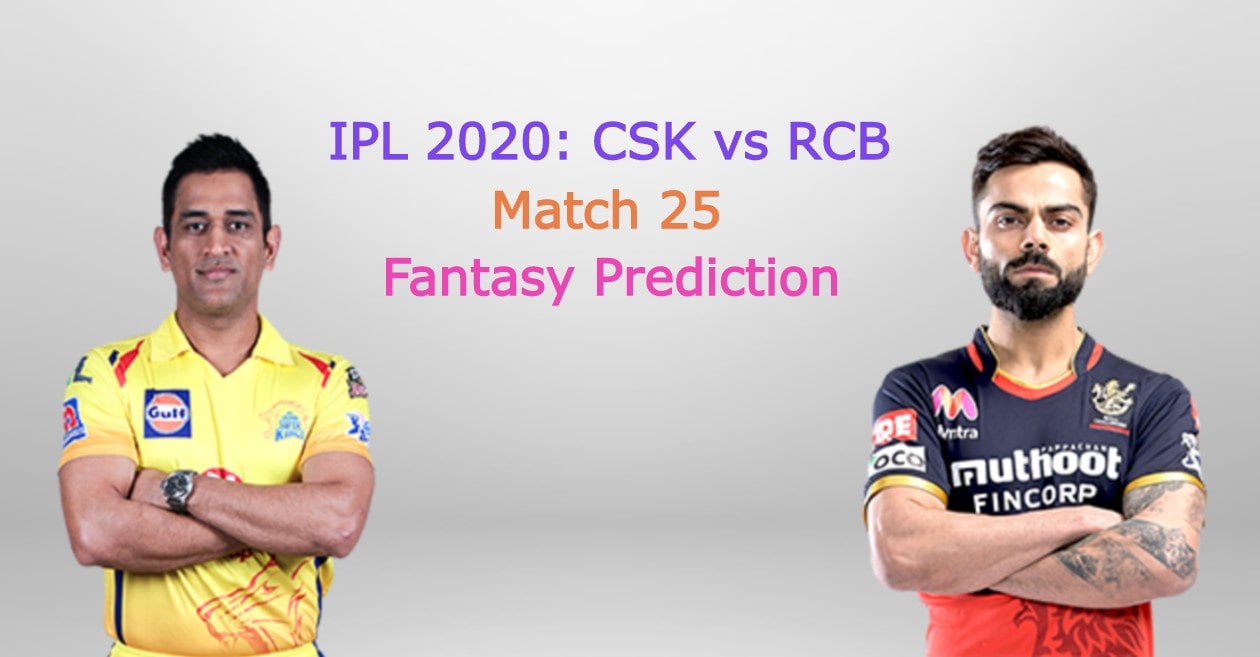 IPL 2020, Match 25: Chennai Super Kings vs Royal Challengers Bangalore – Fantasy Cricket Tips and Playing XI