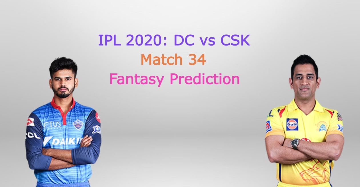 IPL 2020, Match 34: Delhi Capitals vs Chennai Super Kings – Fantasy Tips, Playing XI & Broadcast details