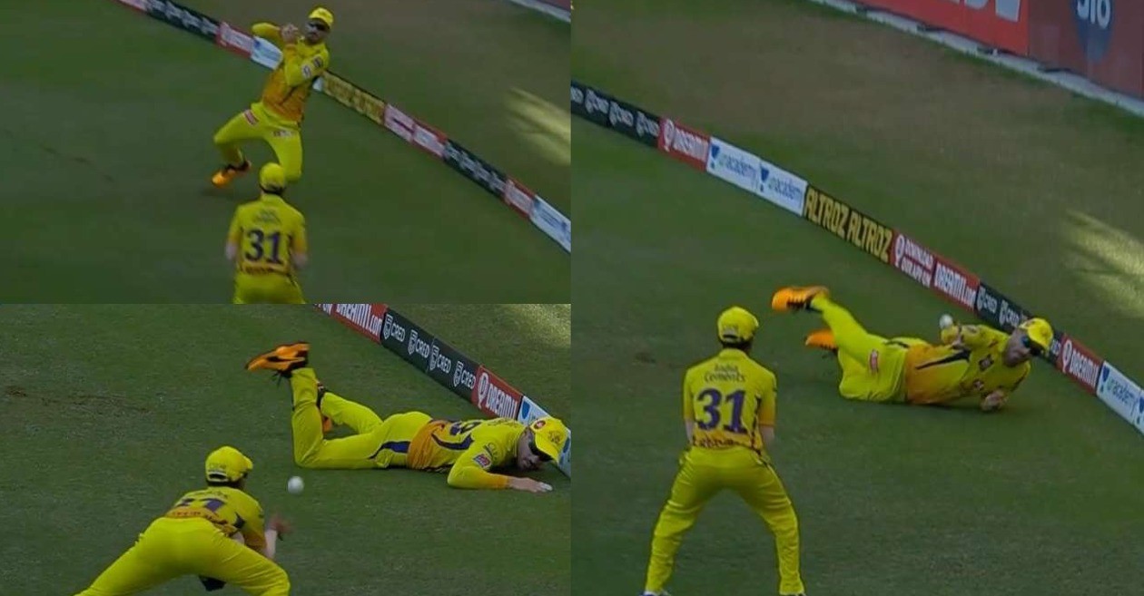 IPL 2020 – WATCH: CSK’s Faf Du Plessis and Ruturaj Gaikwad combine to complete a relay catch against RCB