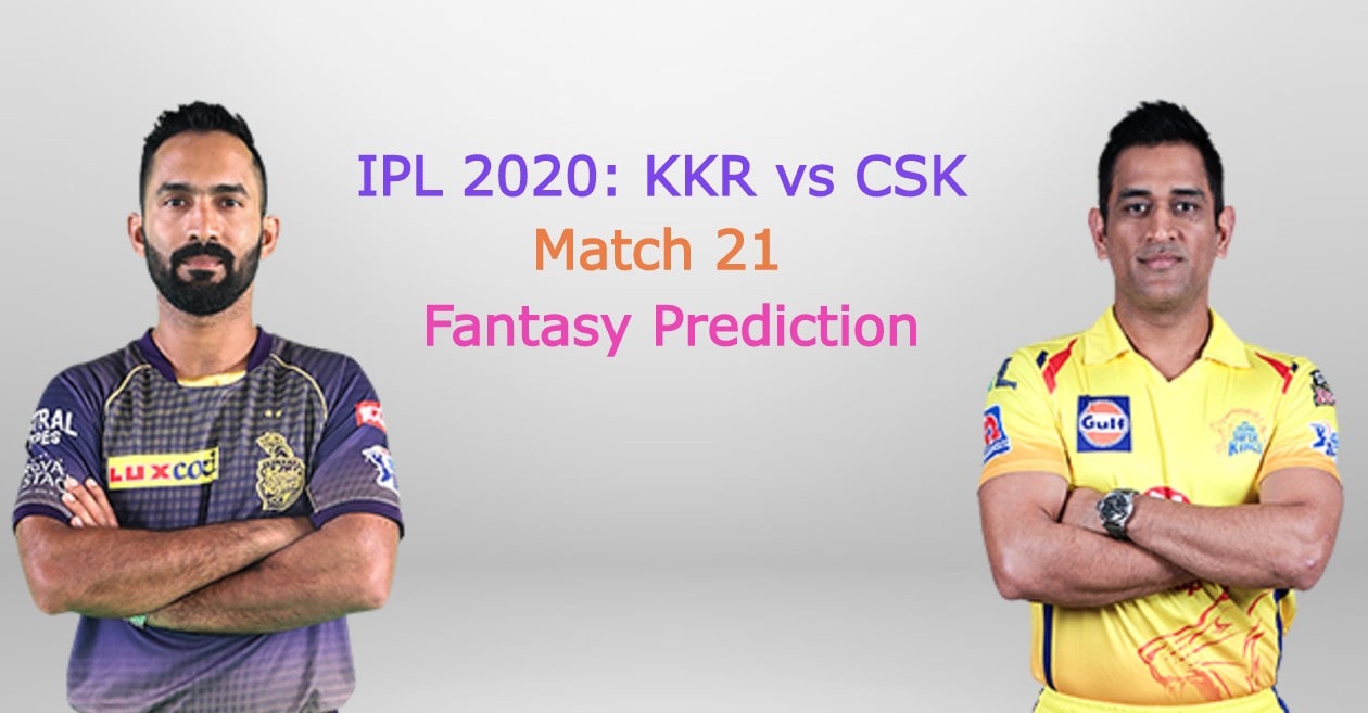 IPL 2020, Match 21: Kolkata Knight Riders vs Chennai Super Kings – Fantasy Tips, Playing XI and Broadcast details