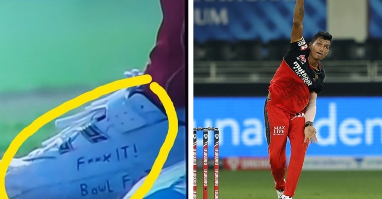 IPL 2020: ‘F*** it! Bowl Fast’ – the message on RCB pacer Navdeep Saini’s shoe goes viral