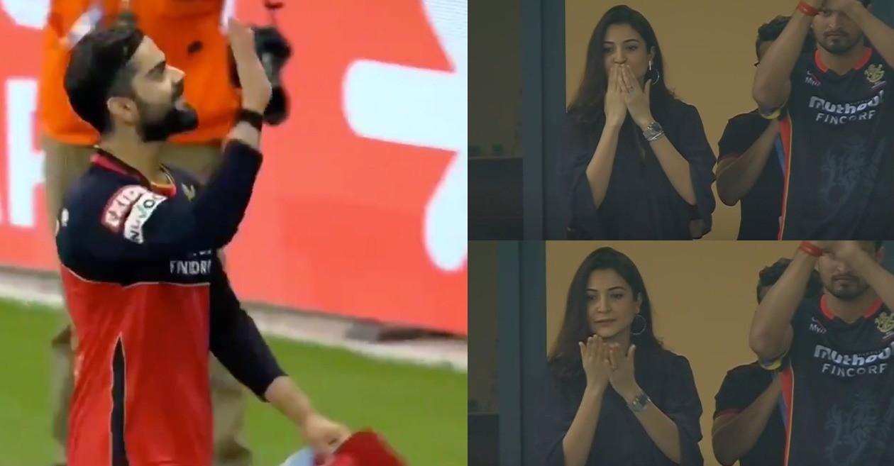 IPL 2020: Anushka Sharma gives flying kisses to Virat Kohli, pics and videos go viral