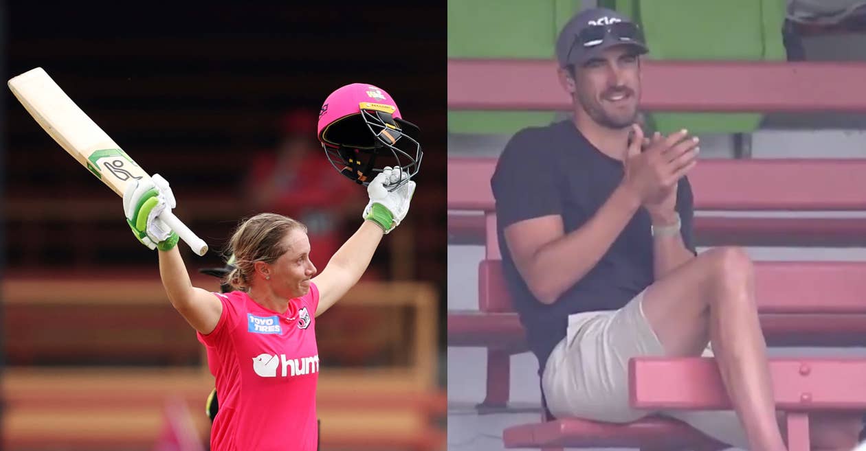 WATCH: Alyssa Healy hits a 48-ball century in WBBL; husband Mitchell Starc applauds from the stands