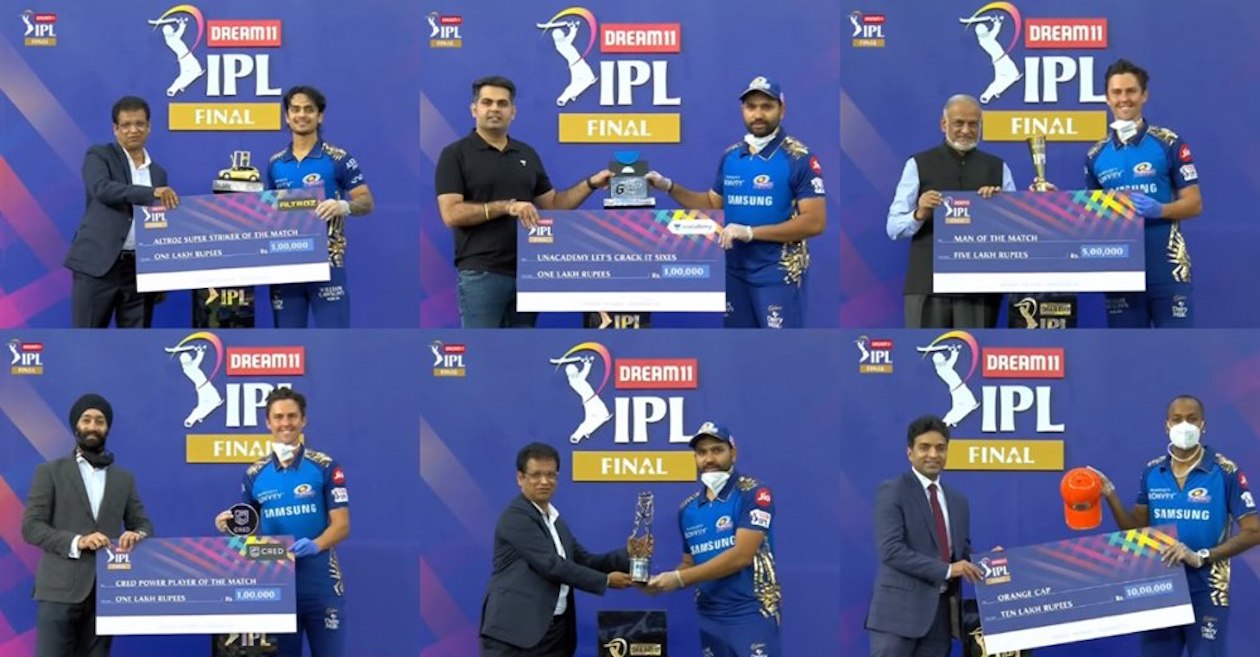 IPL 2020: Complete list of award winners – From Emerging Player to the MVP