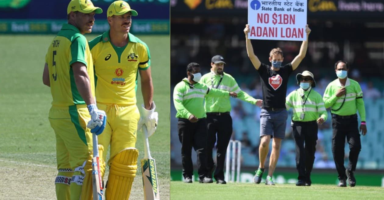 AUS vs IND, 1st ODI: Protestors halt play at the SCG with ‘Stop Adani’ protest