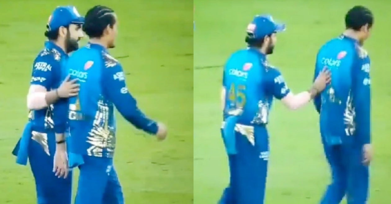 IPL 2020 – WATCH: Rohit Sharma’s heartfelt gesture for young Rahul Chahar after MI’s impressive win over DC