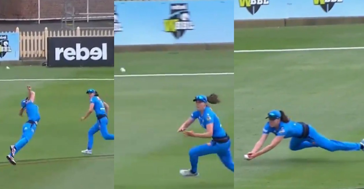 WATCH: Tahlia McGrath, Madeline Penna team up to take an incredible catch in Women’s Big Bash League
